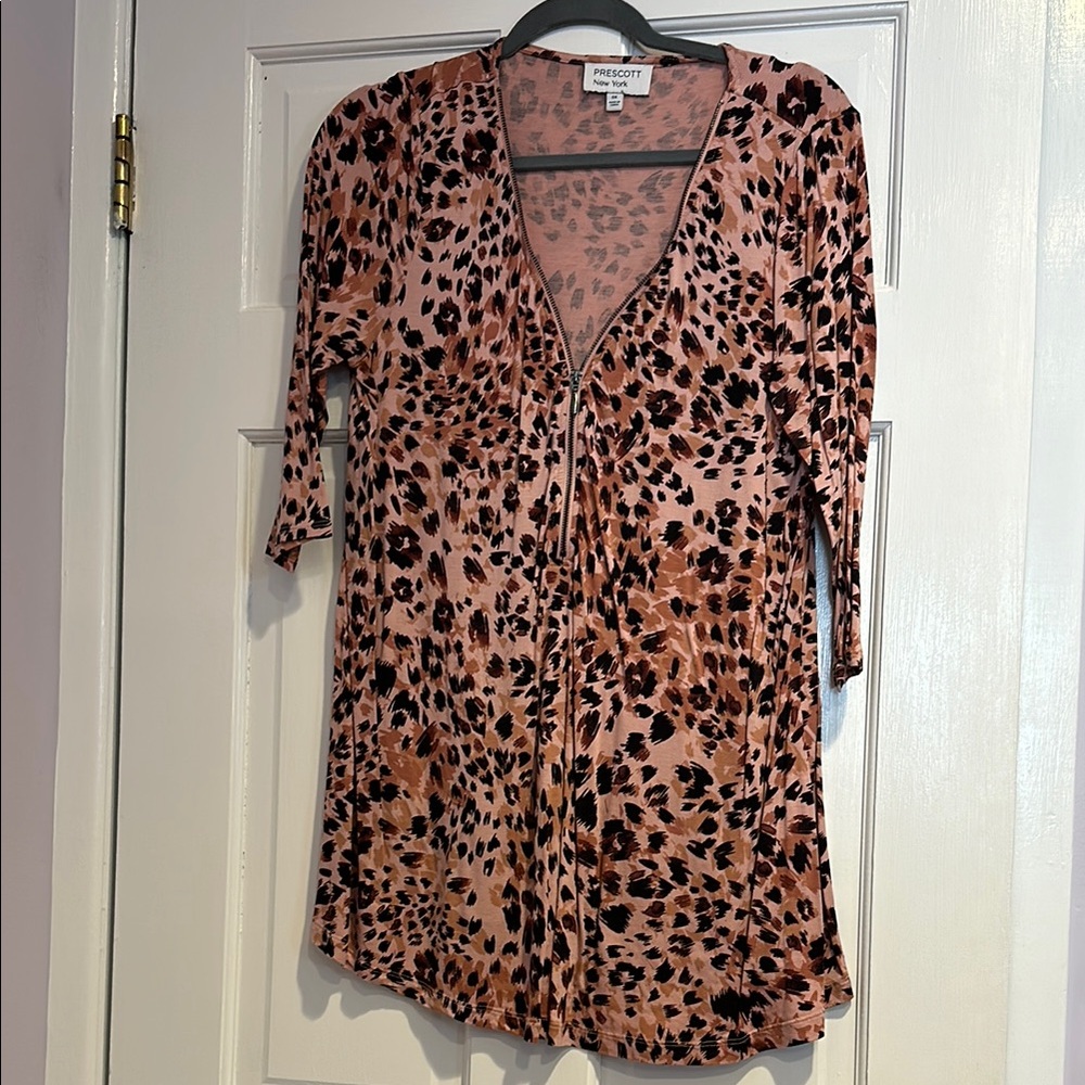 Scott Leopard Print Women's Top - Pink